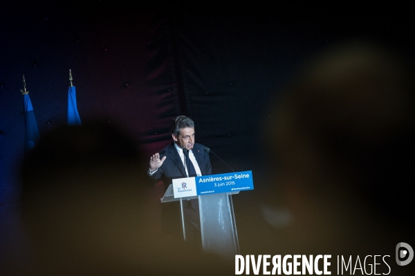Nicolas Sarkozy, réunion publique à Asnières