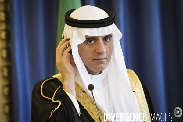 Conférence de presse conjointe de Laurent FABIUS et  Adel bin Ahmed Al-Jubeir, Ministre des affaires étrangères d Arabie Saoudite.