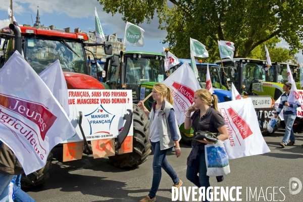 Manifestation des agriculteurs a Paris.