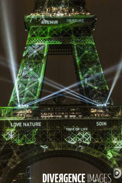 La Tour Eiffel s illumine pour la reforestation / COP21