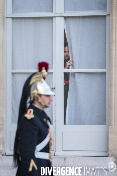 François Hollande reçoit David Cameron et Angela Merkel