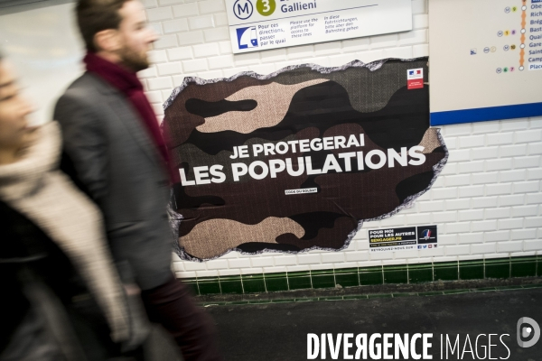 L  armée de Terre recrute - Nouvelle campagne de pub sur les murs du métro