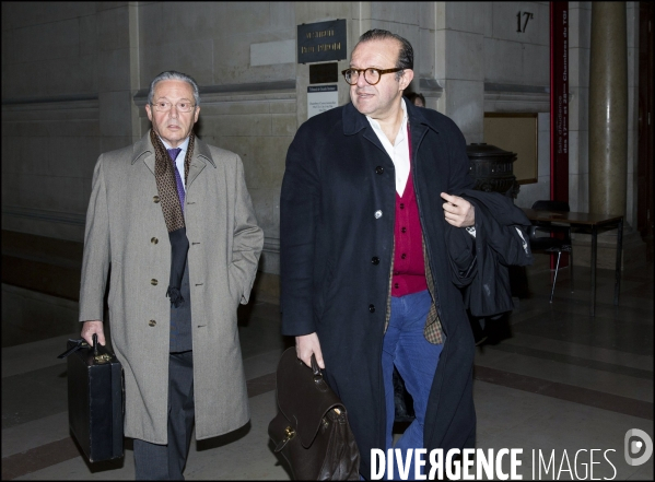 Guy WILDENSTEIN se présente à la 14ème chambre du tribunal au deuxième jour de son procès pour fraude fiscale, avec son avocat maître Hervé TEMIME.