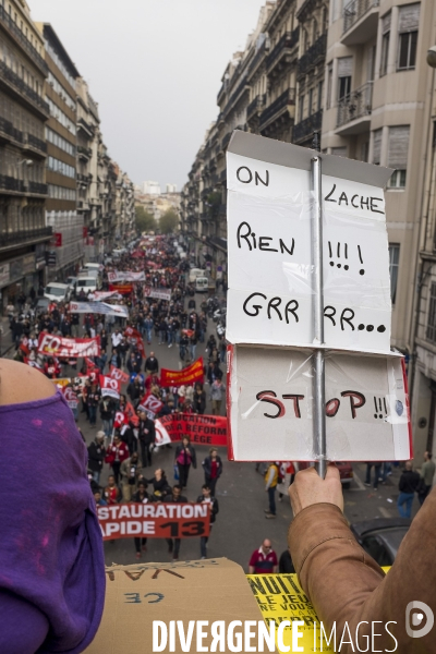Manifestation contre la loi travail à Marseille
