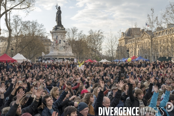 Nuit Debout place de la République 8 avril 2016