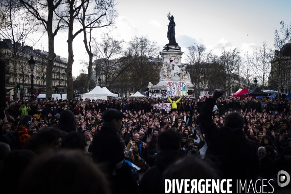 Huitième Nuit Debout place de la République.