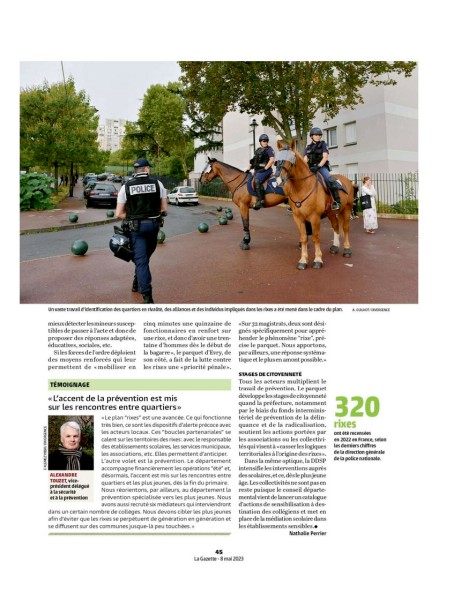 Policiers dans La Gazette Des Communes ©AGuilhot