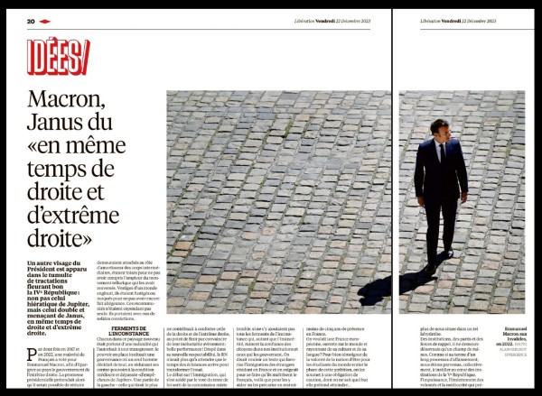 Macron dans Libération.©AGuilhot
