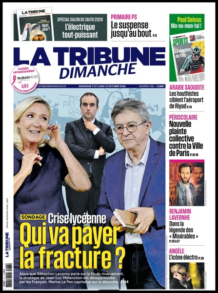 Le Pen / Mélenchon dans La Tribune Dimanche.©AGuilhot