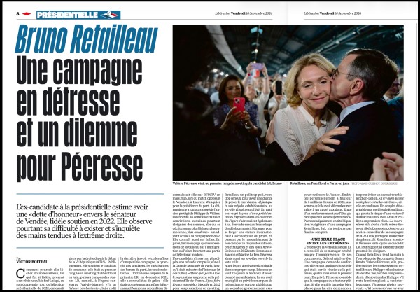 Pécresse/Retailleau dans Libération.©AGuilhot