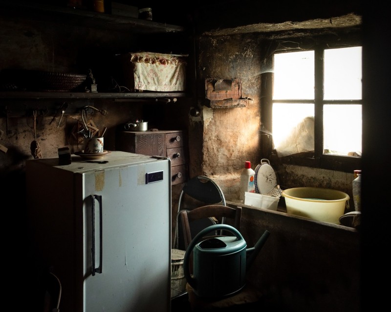 La Bogne La cuisine dans l'ancienne maison de Zoé. 