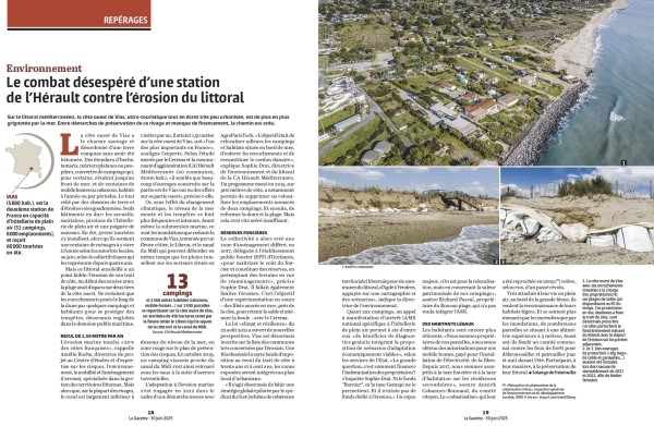 La Gazette des Communes du 30.06.2025. Erosion du littoral méditerranéen