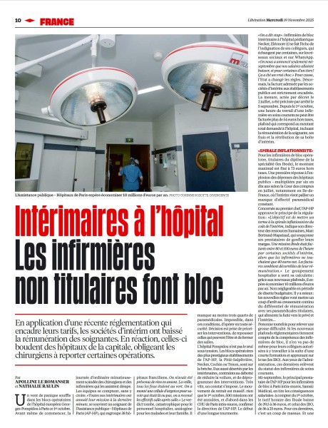 Libération, 19.11.2025 - © C.Rozotte