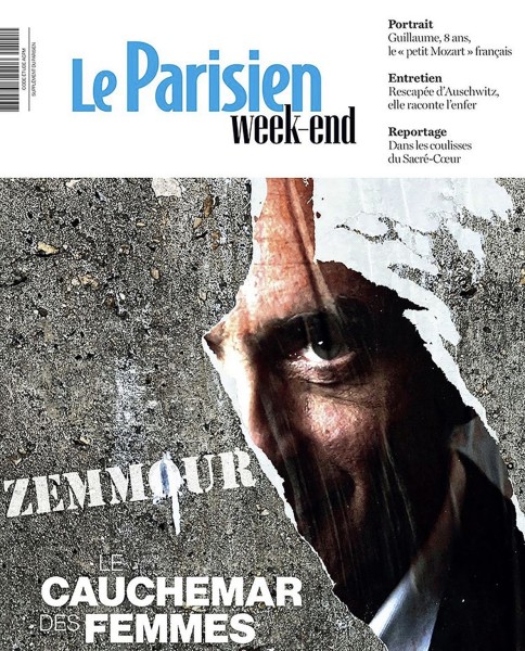 Zemmour en Une du Parisien Week End par Cyril Bitton