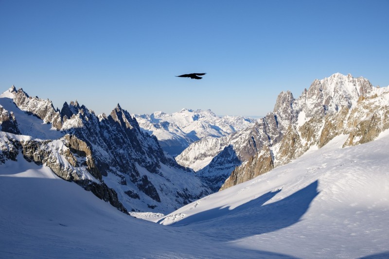 La Vallée d'Aoste Reportage dans la Vallée d'Aoste. Le Skyway Monte Bianco, téléphérique ultramoderne qui emmène les passagers à  la pointe helbronner à 3466m. Le plus haut point de l'Italie. Courmayeur, 13 décembre 2021. 