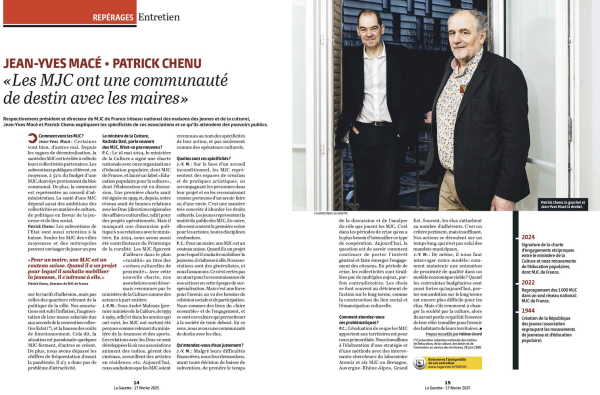 Jean-Yves Macé et Patrick Chenu pour La Gazette des Communes.
