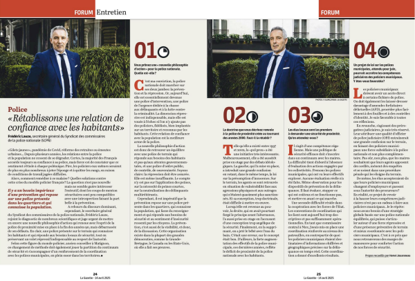 Frédéric Lauze, secrétaire général du SCPN pour La Gazette des Communes.