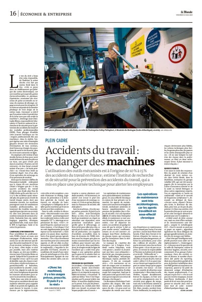 Une presse plieuse dans Le Monde