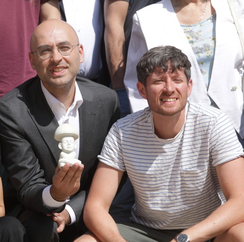 Société psychédélique française, 1ere journée d'étude psychédélique Paris le 09 Mai 2018, Muséum d'Histoire Naturelle de Paris. Sur la photo: Vincent Verroust, Président de la Société Psychédélique Française et Robin Carhart-Harris (Centre for Neuropsychopharmacology, Imperial College of London).  
1ere journée d'etudes organisée par  la 