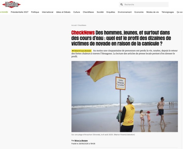 Quel est le profil des dizaines de victimes de noyade en raison de la canicule ?