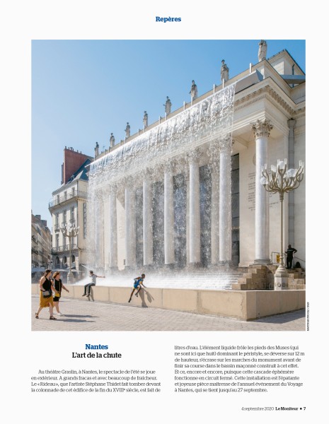 Le Moniteur - 04/09/2020 - Rideau d eau - Stéphane Thidet - Le Voyage à Nantes