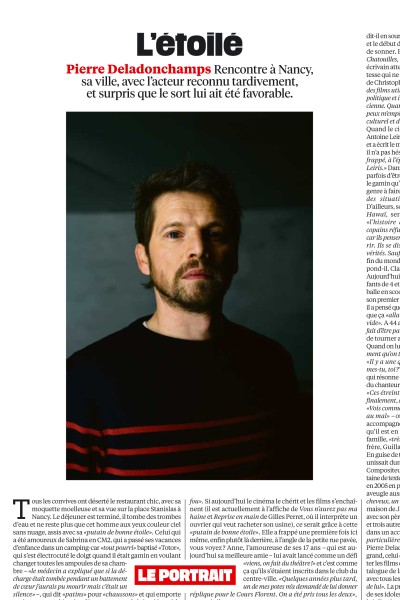 Portrait de l acteur Pierre Deladonchamp pour Libération