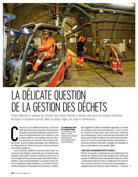 Laboratoire de l Andra sur la gestion des déchets nucléaires pour La Vie