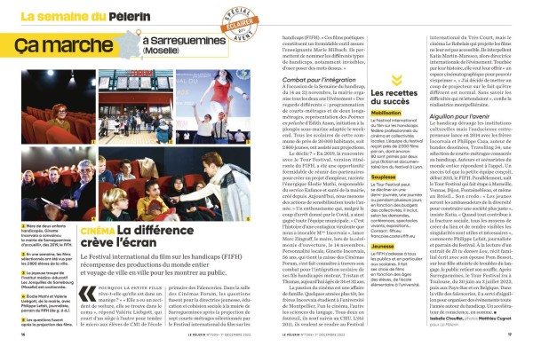 Le Festival du film sur les handicaps pour Le Pelerin