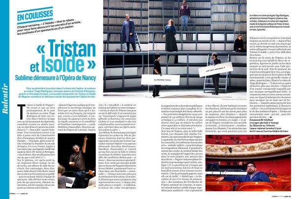 Dans les coulisses de Tristan et Isolde pour La Croix Hebdo