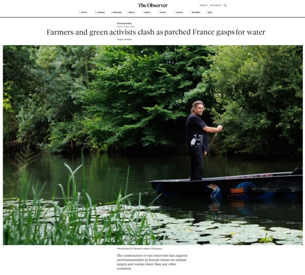 Dans le marais poitevin pour The Observer