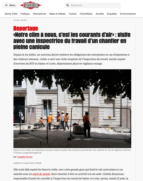 Vigilance canicule dans Libération