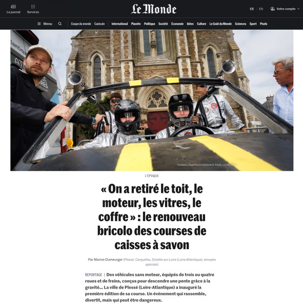 Course de caisses à savon pour Le Monde