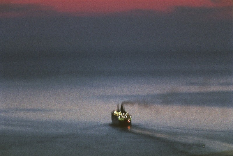 Départ du Ferry dans la baie de Propriano