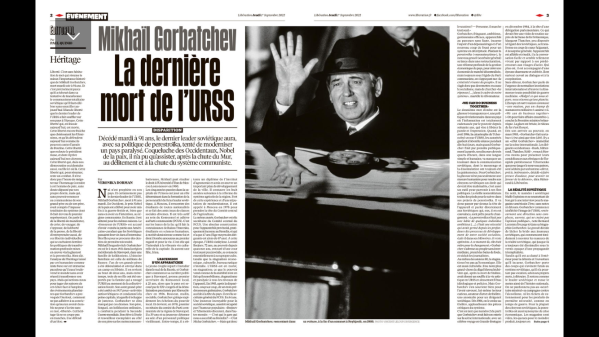 Mikhaïl Gorbatchev par Vincent Leloup dans Libération