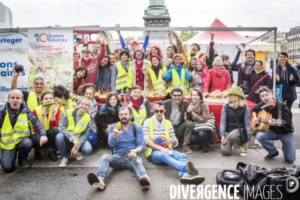 Moissons Solidaires et Disco Soupe a la Bastille