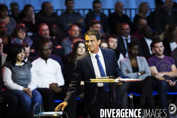 Evry, déplacement de Manuel Valls.