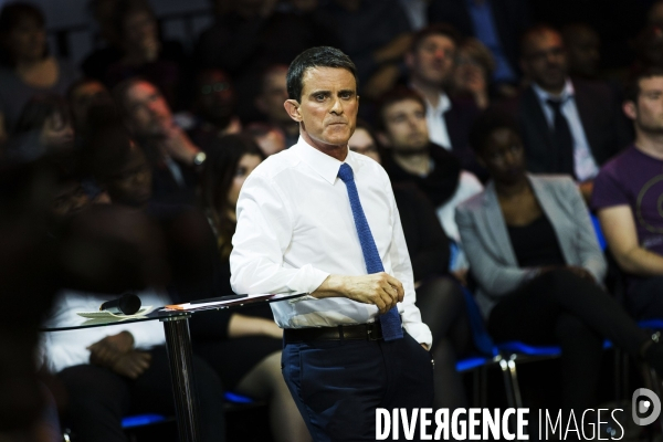 Evry, déplacement de Manuel Valls.