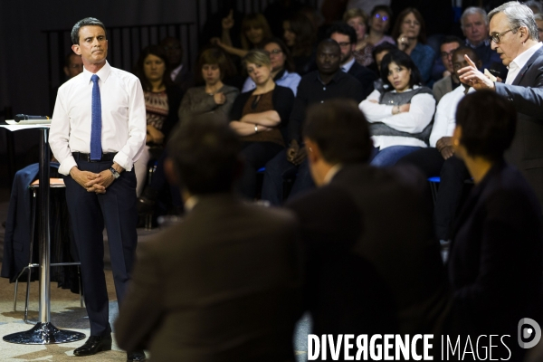 Evry, déplacement de Manuel Valls.