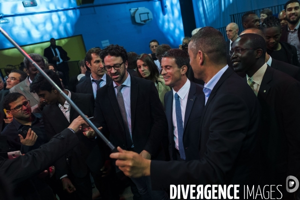 Evry, déplacement de Manuel Valls.