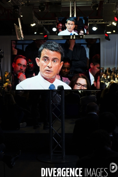 Evry, déplacement de Manuel Valls.