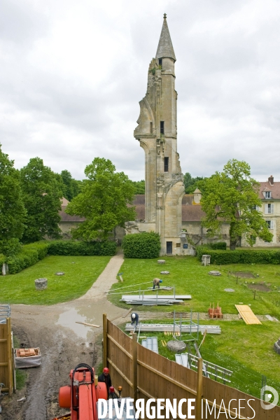 Restauration lourde de l abbaye de Royaumont.