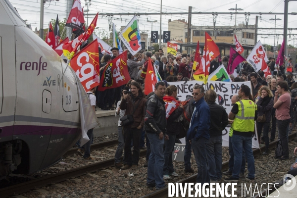 Blocage TGV Perpignan