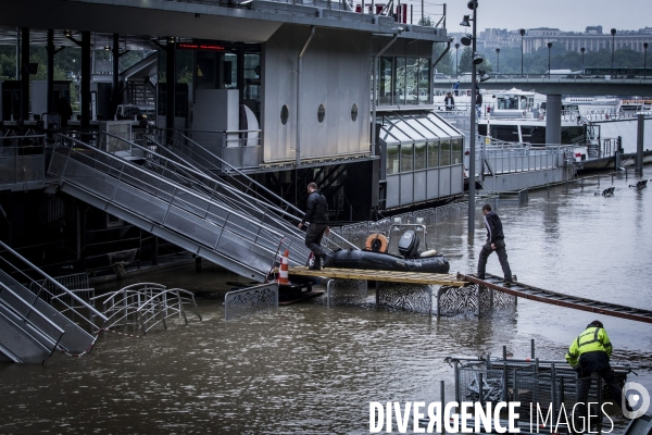 Paris, inondation sur les quais