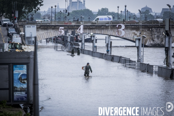 Paris, inondation sur les quais