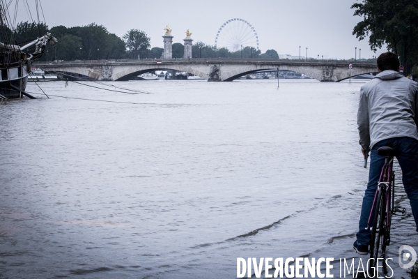 Paris, inondation sur les quais