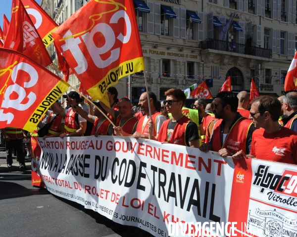 Manif intersyndicale a marseille