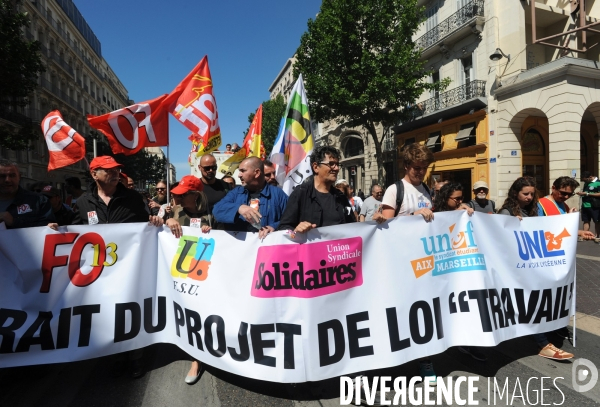 Manif intersyndicale a marseille