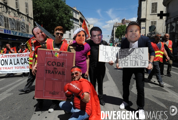 Manif intersyndicale a marseille