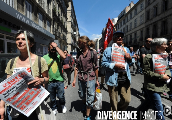 Manif intersyndicale a marseille