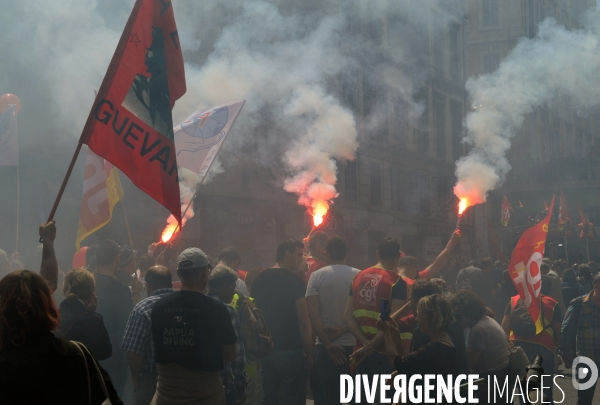 Manif intersyndicale a marseille